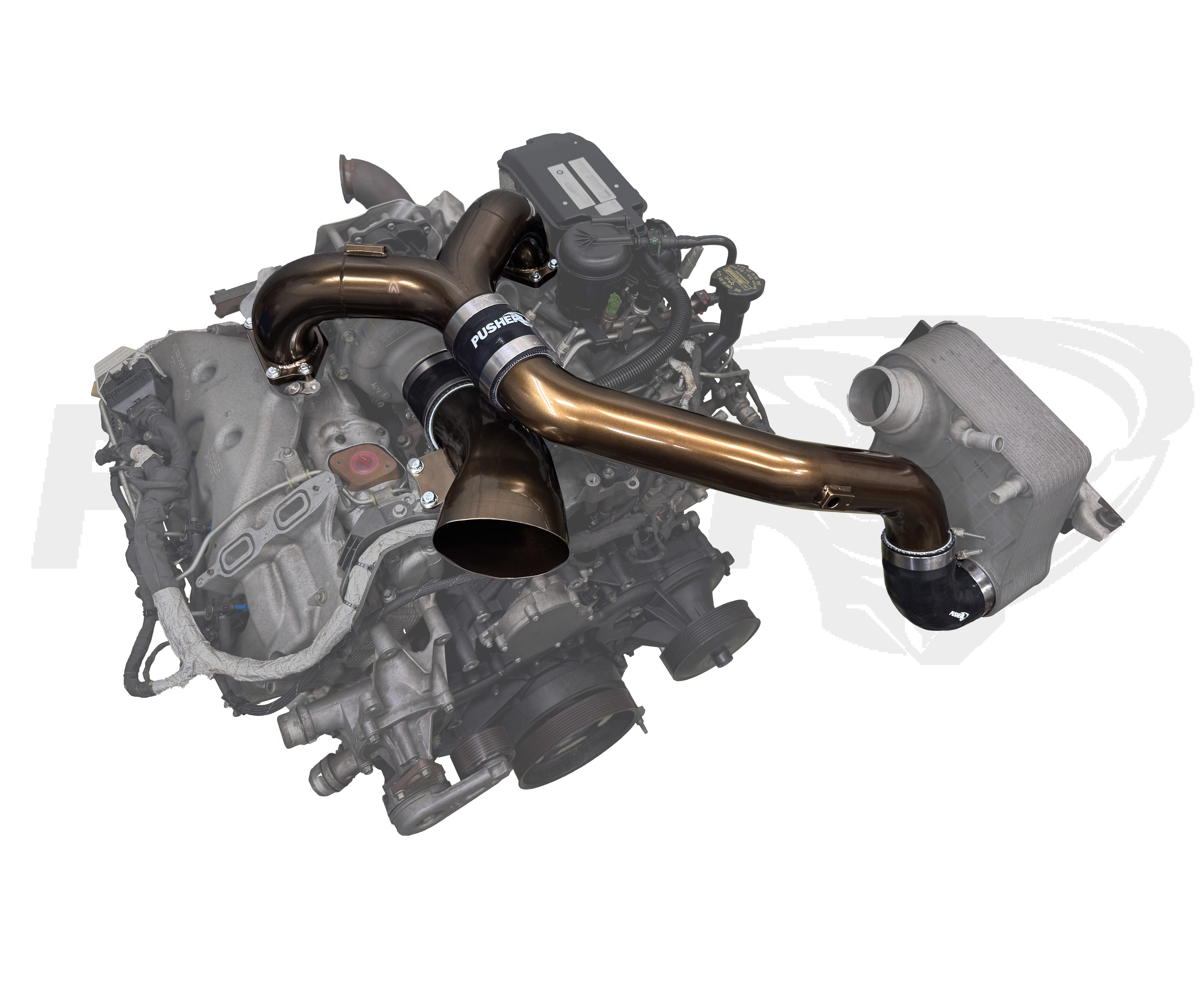 Pusher Intake System with Turbo Inlet for 2020+ Ford F250/350 6.7L Powerstroke - Pusher Bronze