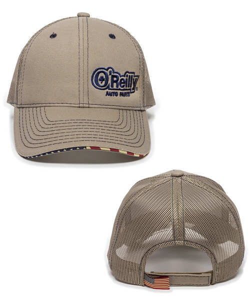 Khaki American Flag Sandwich Bill Cap Khaki American Flag Sandwich Bill Cap