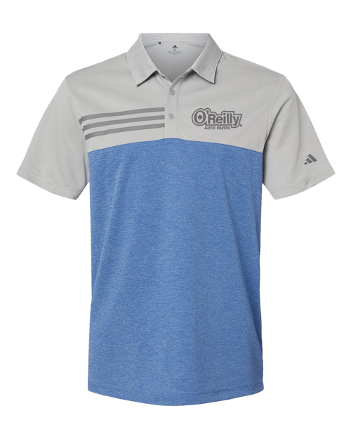 Men's Heathered 3-Stripes Polo