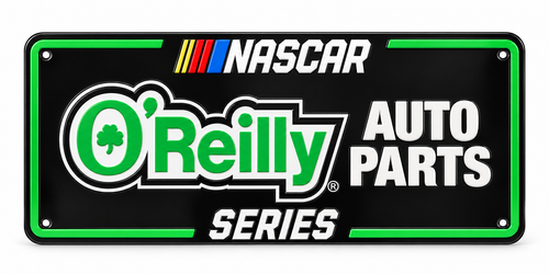 Black NASCAR SERIES O'Reilly Metal Garage Sign