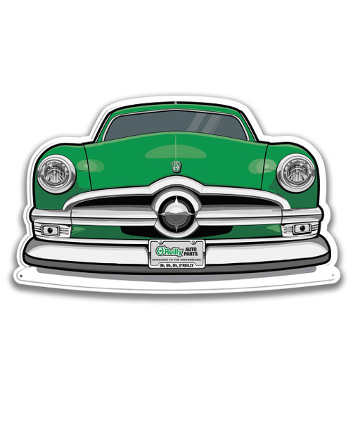 Classic Car Die Cut Metal Garage Sign