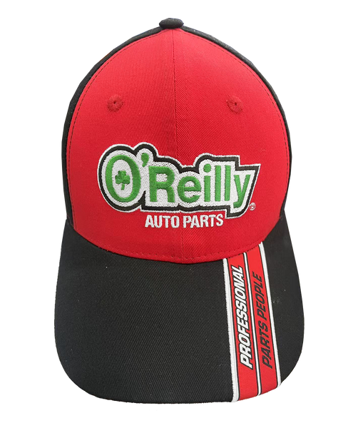 Red & Black Custom Visor Logo Cap