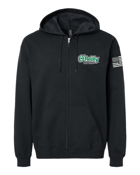 Unisex Full-Zip Hooded Sweatshirt - Proud Veteran