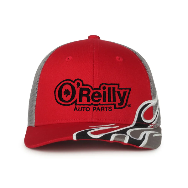 Structured Twill Embroidered Flame Cap