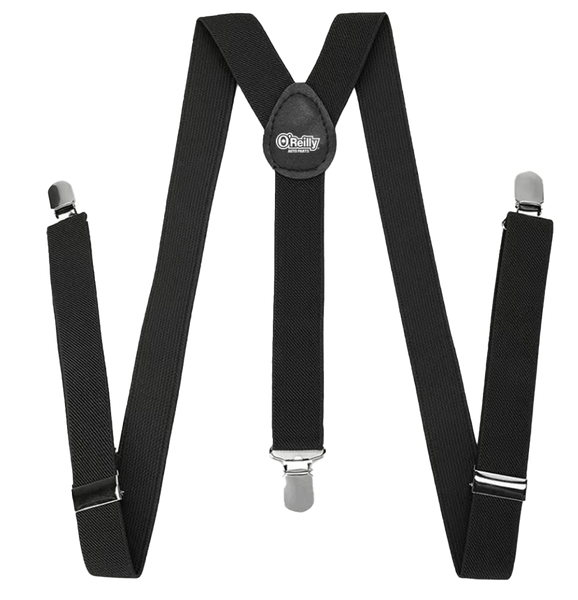 Black Suspenders with O'Reilly Logo