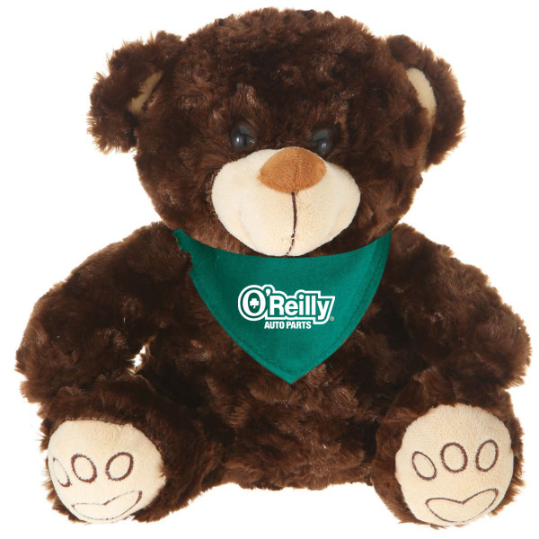 10" Plush Brown Bear with Bandanna