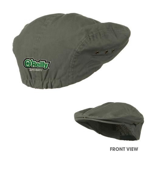 Grey Canvas Newsboy Cap