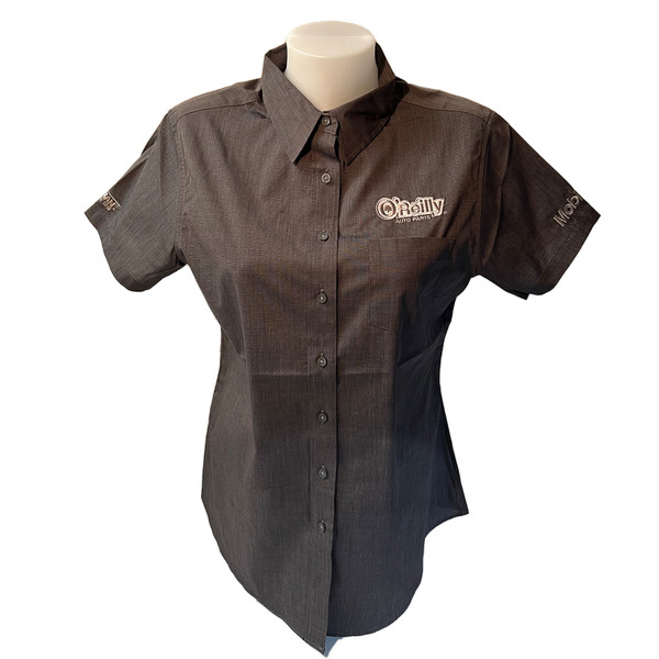 2022 Ladies O'Reilly Short Sleeve TALL - Soft Black Crosshatch