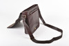 Burnish Brown Buffalo Leather Portrait Messenger Bag