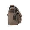 Troop London Heritage Olive Canvas Small Messenger Bag