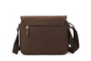 Troop London Heritage Brown Canvas Tablet Sized Messenger Bag