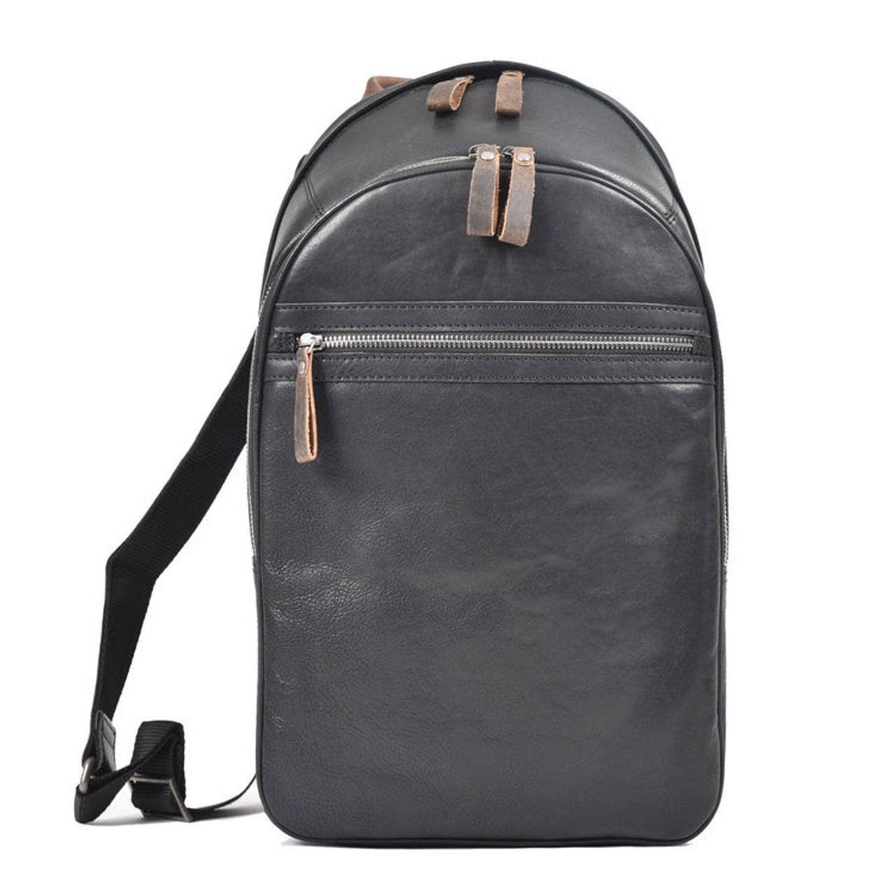 Ashwood Leather Backpack Purse Black