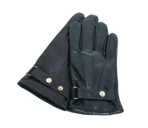 Ashwood Mens Classic Belted Leather Wrist Gloves