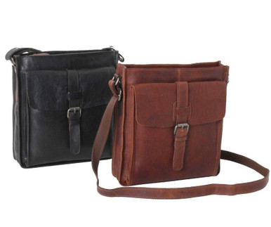 Ashwood Leather Stratford Milled Vt Medium A4 Body Bag in Brown