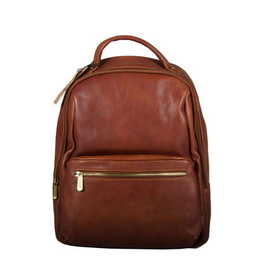 Katana Padded Brown Leather Backpack