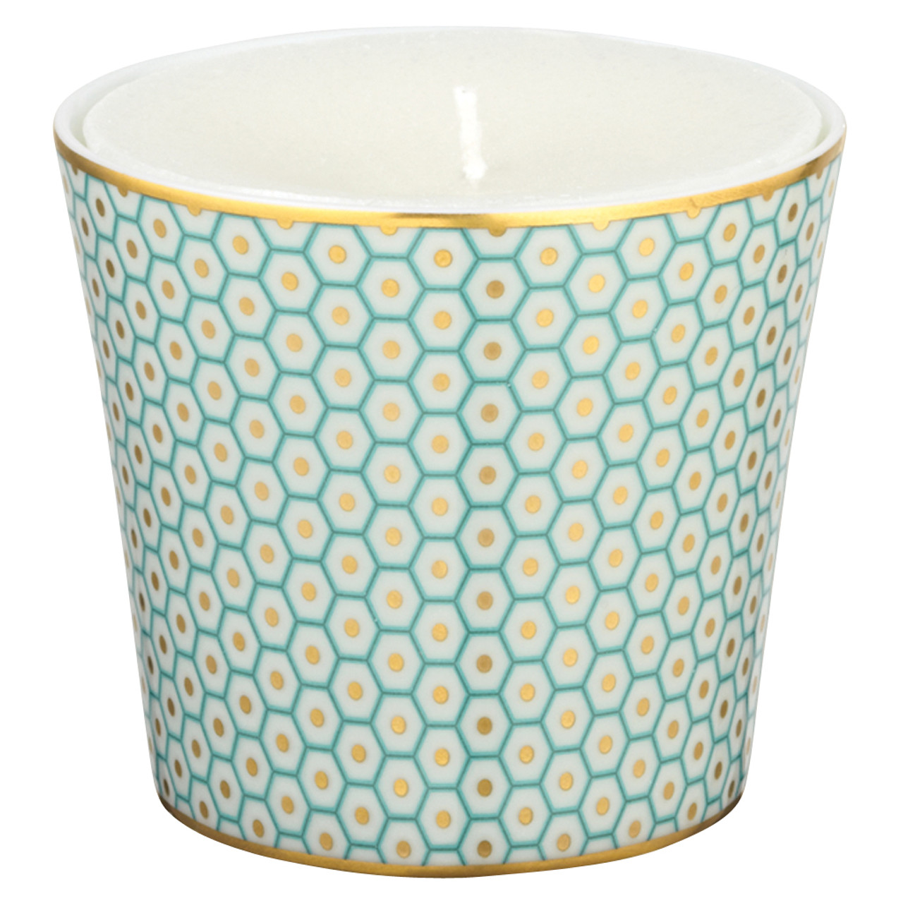 Turquoise Candle Pot, 3 2/7 inch, Tresor