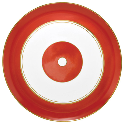 Flat Cake Plate, 12 1/5 inch | Raynaud Menton Cristobal - Coral