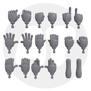 Hand Gesture Set 1 (basic gestures) SIZE SMALL Hand Gesture Set 1 (basic gestures) SIZE SMALL