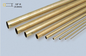 K&S 8127 Brass 1/8” Round brass tube K&S 8127 Brass 1/8” Round brass tube