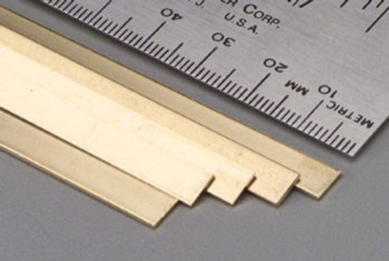 K&S 8232 0.16" x 1" Brass Strip
