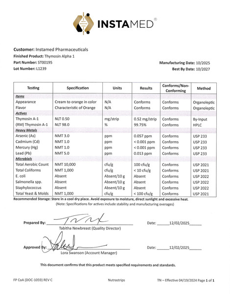 Immune - Thymosin Alpha-1