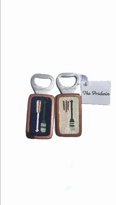 Needlepoint Shield Bottle Opener