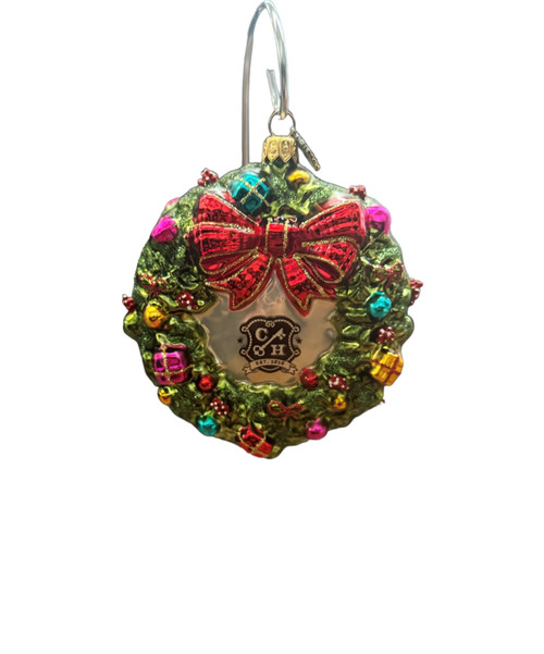 Crest Wreath with Presents Ornament 2022