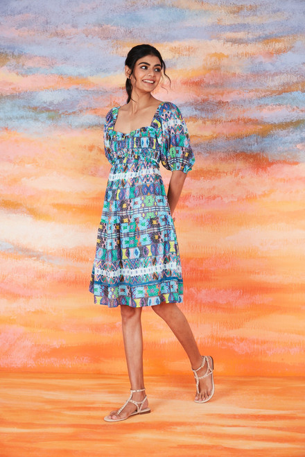 Ro's Garden Tamara Short Dress Coban Light Blue 