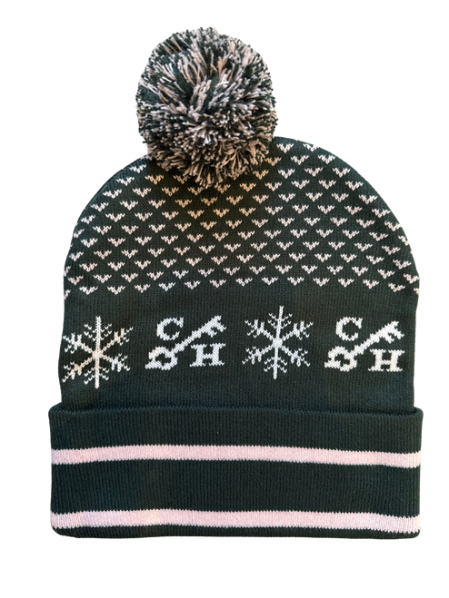 CH Monogram Pom Pom Beanie