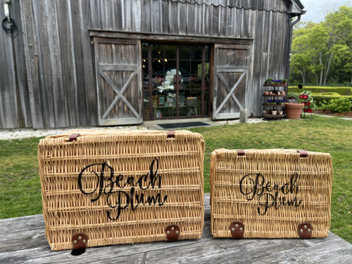 Beach Plum Farm Small Wicker Picnic Hamper
