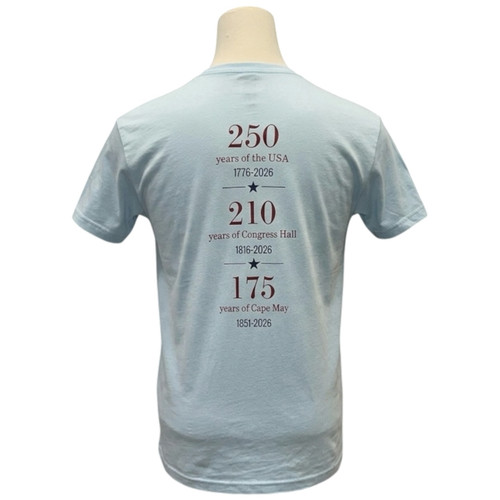 Congress Hall 250 Celebration Unisex Tee - Cool Blue