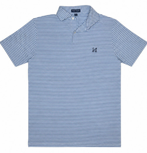 Congress Hall Albatross Cotton-Blend Pique Polo - Blue Brisk