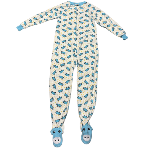Adult Blue Pig Footed Pajamas