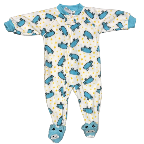 Infant Blue Pig Footed Pajamas