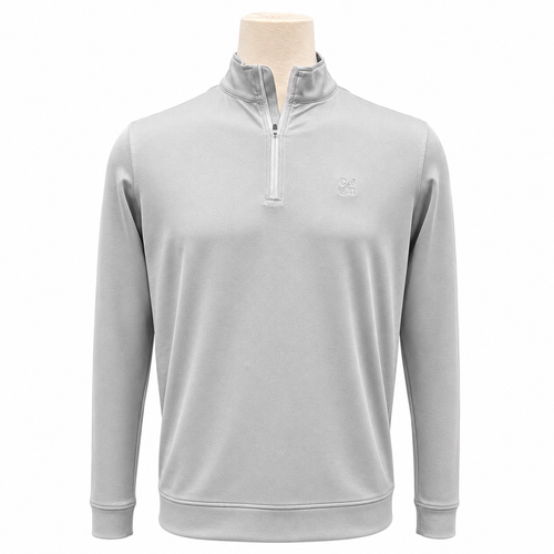 Congress Hall Perth Melange 1/4 Zip - Gale Grey