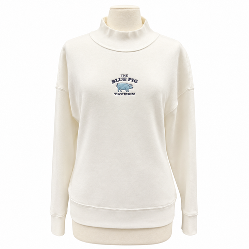 Blue Pig Taven Mock Neck Sweatshirt