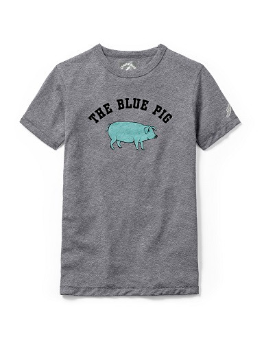 Youth Blue Pig Tri-Blend T-Shirt