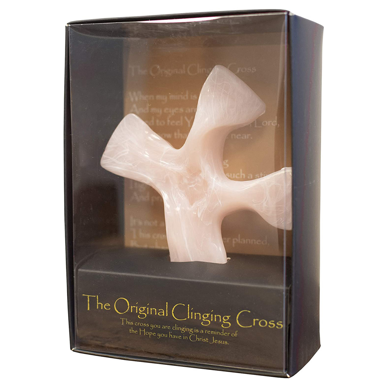 Rose Quartz Clinging Cross © - Not So Plain Jane
