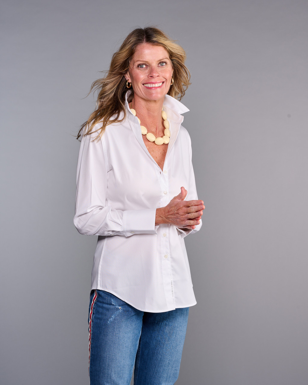 black pants white dress shirt Dress Shirt in White Classic and Tailored Elegance M
