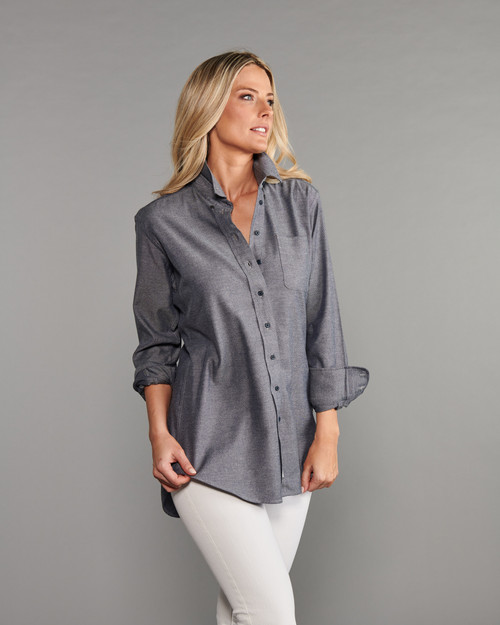 The His is Hers® Original Shirt in Chambray Blue Side Brushed