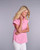 The Cap Sleeve League in Raspberry Stripe