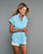 The Cap Sleeve Tunic in Pool Blue Stripe