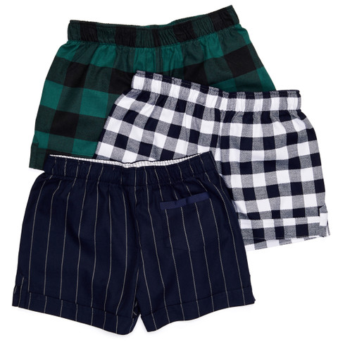 The Flannel Boxer: Checks + Stripes | The Cozy Sleep Shorts