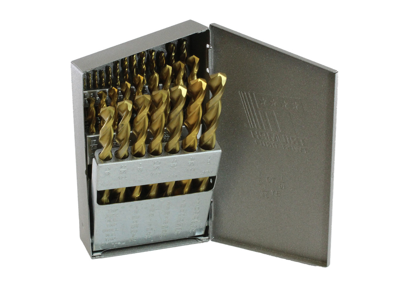 ThunderBit Sets Set 29 Piece HSS TiN Coated 1/16"-1/2" by 64ths-093700 ...