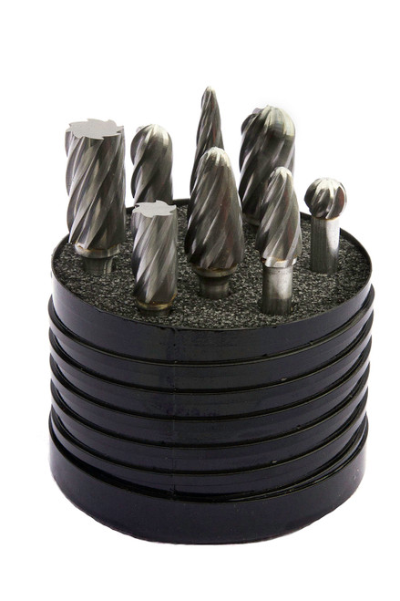 SET 10,SOLID CARB BUR SET ALU CUT MAGNUM