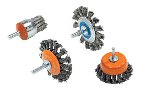 MOUNTED WHEEL KNOT BRUSH 2-3/4 20 KNOTS-13C140