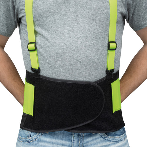 7178-02-Economy Hi-Viz Back Support, Medium (32" to 38")