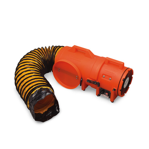 9533-25-8" Axial AC Plastic Blower w/ Compact Canister & 25 Ducting, 30 lbs.