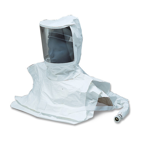 9912-D-Double Bib Maintenance Free Tyvek Hood Assembly with Low Pressure Flow Adapter and Suspension