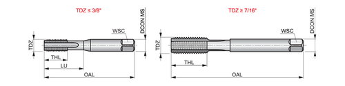 E5313/16NO3-HSS Straight Flute Hand Tap, BSW, ISO Standard